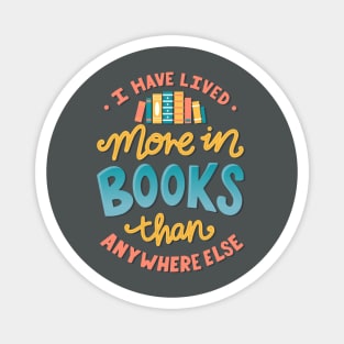 Live In Books - Bookish Quote Magnet